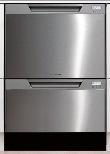 Fisher Paykel DD24DCTX6v2 Tall Double Dishwasher Drawer - Stainless Steel with Recessed Handle