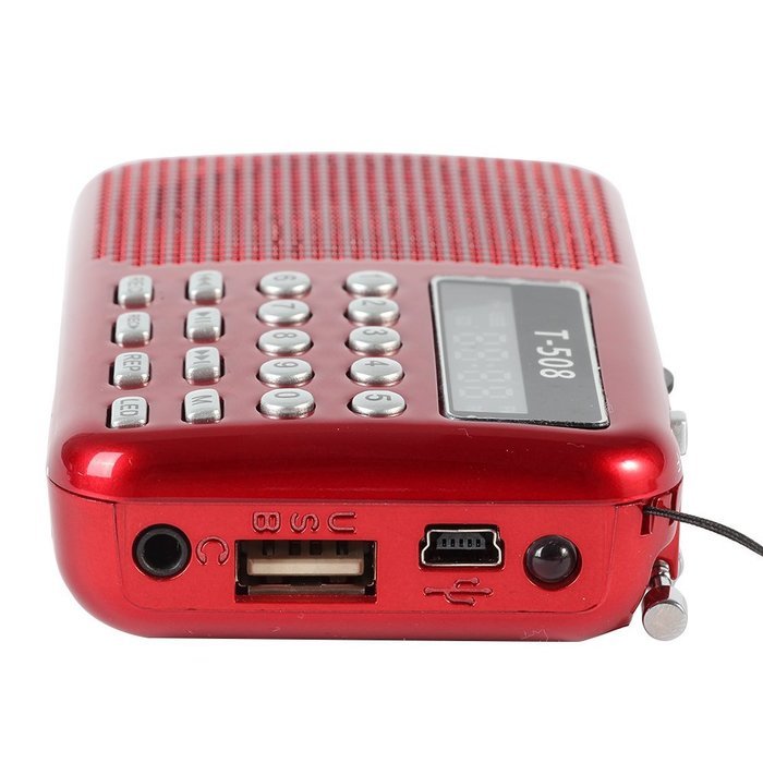 Balight Mini Portable Rechargeable Dual Band LCD Digital LED display panel stereo FM Radio USB TF mirco SD card... N6
