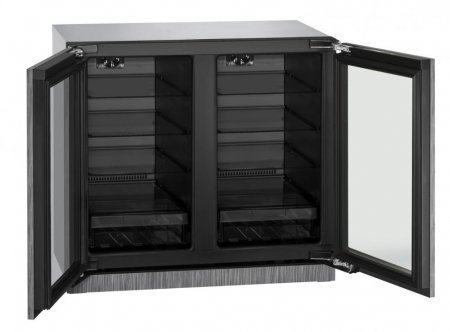 U-Line U3036RRGLINT00B 6.9 cu. ft. Capacity 36" Modular 3000 Series Freestanding or Built In Full Size Beverage... N2