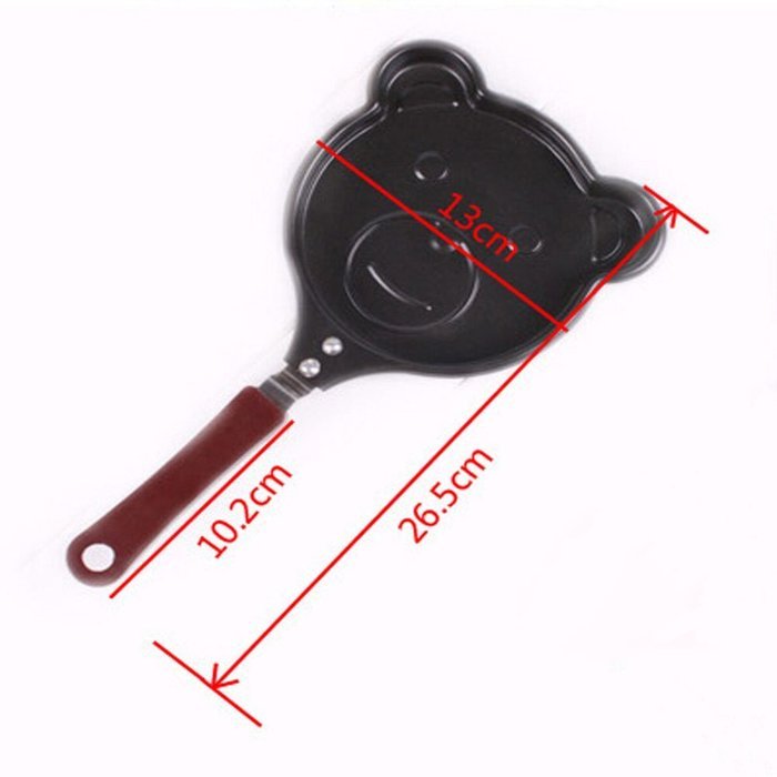 Lovely Bear Utility Non-stick Cast Iron Skillet Mini Poached Egg Pan(4.75.5'') N2
