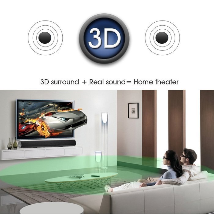 Upgraded Bluetooth 4.0 Soundbar,YCCTEAM 3D Surround System, 34-Inch 2.0 channel TV Sound Systems With Optical/... N5