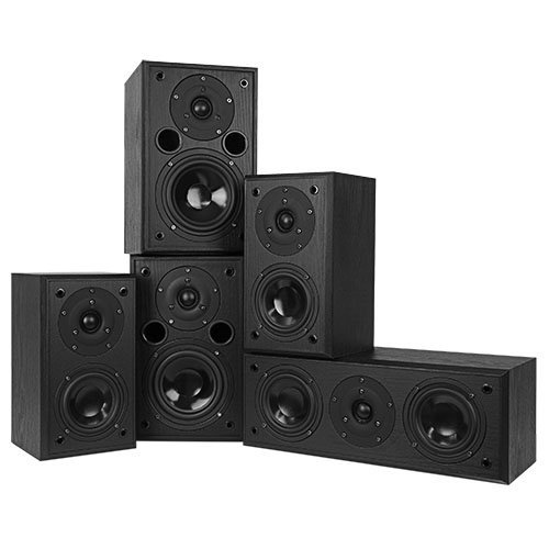 Fluance AV5HTB Dynamic Home Theater Surround Sound 5.0 Channel Speaker System including Powerful Two-way Bookshelf... N6