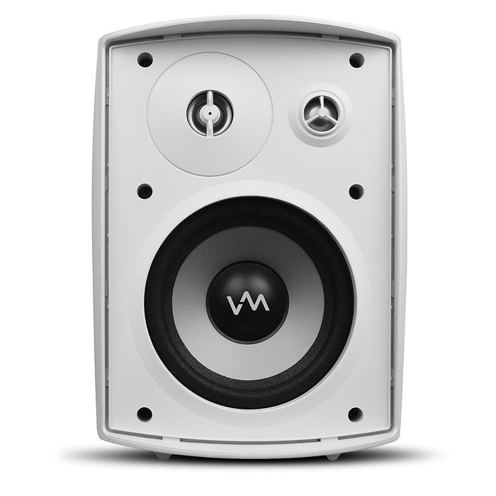 VM Audio 260-Watt White Weather-Resistant Patio Speaker System, 4 N3