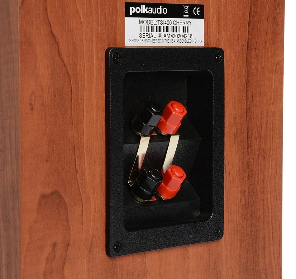Polk Audio TSi400 4-Way Tower Speakers with Three 5-1/4" Drivers - Pair (Black) N2