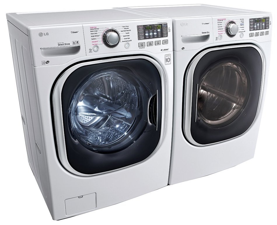 Power Pair Special-LG Turbo Series Ultra-Capacity Laundry System with Steam*PURE WHITE COLOR*(WM4270HWA_DLEX4270W) N2