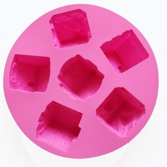 3D Mini Houses Bundt Cake Soap Christmas Gift Gingerbread Houses Silicone Mold