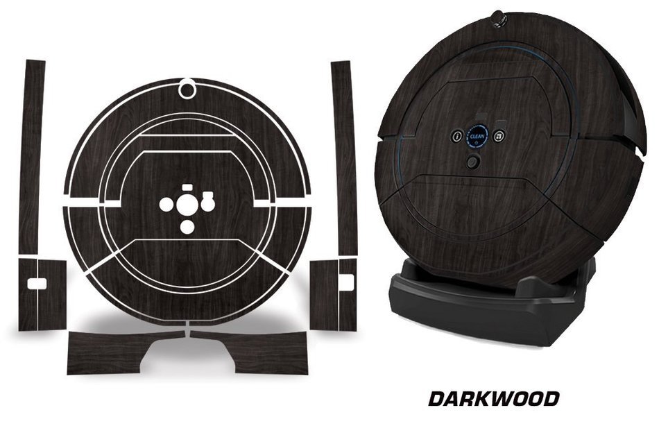 Skin Decal Wrap For iRobot Roomba Scooba 450 Vacuum Stickers Accessory Kit - Darkwood