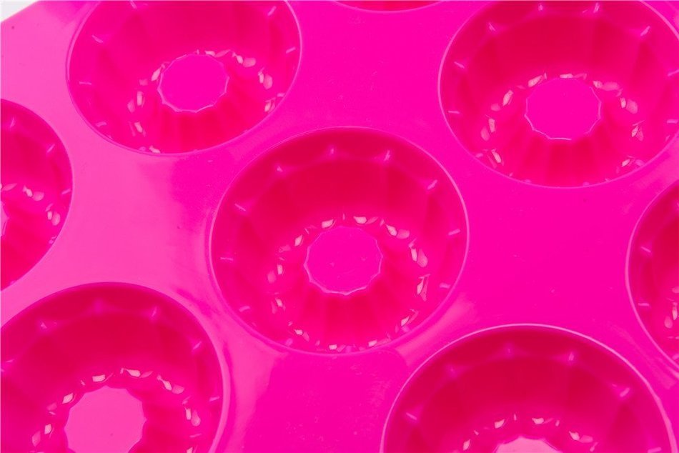 12 Cavity Flower Shape Silicone Cake Pudding Ice Mold Soft Soap Craft Resin Making Mould N6
