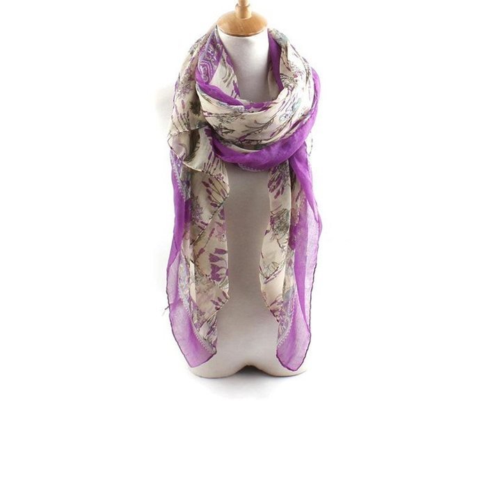 Banggood Womens Bohemian Retro Style nice Pattern Long Beach Shawl Scarf N2