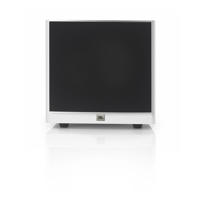 JBL Sub 100 White 10-Inch Powered Subwoofer with High-Efficiency Class D Amplifier (White) N3