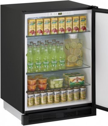 U-Line U1224RB00B 24" 1000 Series Built In Counter Depth Compact Refrigerator with 5.2 cu.ft. Capacity, in Black