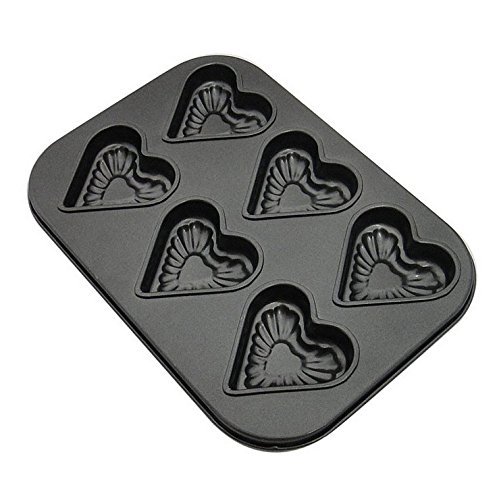 YOFAN Steel Nonstick 6-Cavity Cake Pan , Cake Mold (BEARS) N6