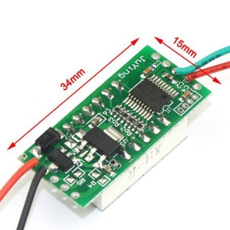RioRand 0.36" Mini 0-300A DC Current Amp Meter Digital Ammeter Panel Yellow LED+Amperage Shunt N4