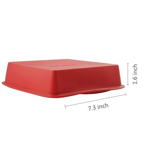 7.3x1.6" Square Cake Pans Red Silicone Cake Mold Pasta Baking Tools Pan Bakeware Square Cake Pan Cake Decorating... N2