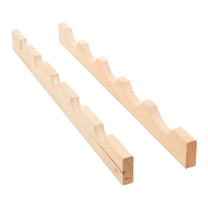 Wine Bottle Rack. 48" x 3/4" x 2". 48" maximum width, stores 10 bottles.