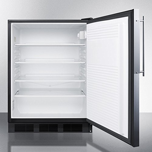 Summit FF7BBIFRADA: ADA compliant commercial built-in auto defrost all-refrigerator with black cabinet and stainless... N2