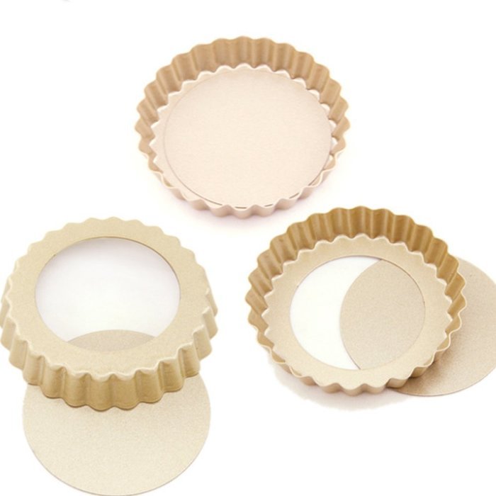 LOHOME&reg; 5 PCS Quiche Pan, Bakeware Nonstick Tart/Quiche Pans Cupcakes Torte Souffle Cheesecake Egg Tart Makers... N8