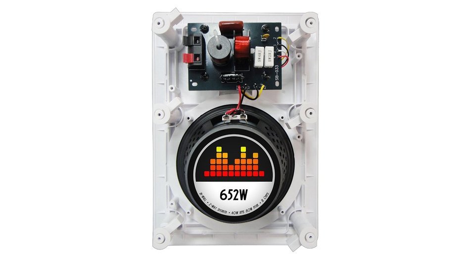 82W Silver Ticket In-Wall In-Ceiling Speaker with Pivoting Tweeter (8 Inch in-wall) N19