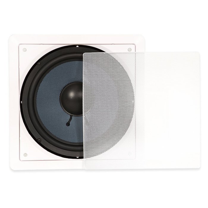 Blue Octave BDW10 In Wall 10" Passive Subwoofer Speakers Home Theater 2 Sub and 2 Amp Set N3