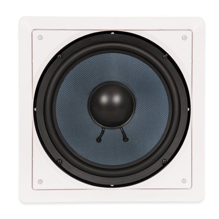 Blue Octave BDW10 In Wall 10" Passive Subwoofer Speakers Home Theater 2 Sub and 2 Amp Set N4