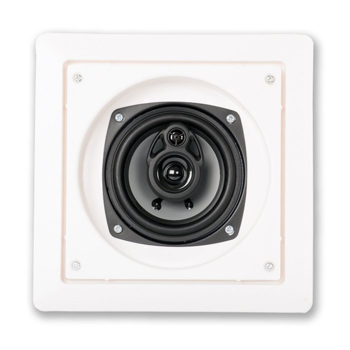 Acoustic Audio CS-i43s In Ceiling Square 3-Way Speaker (White) N2