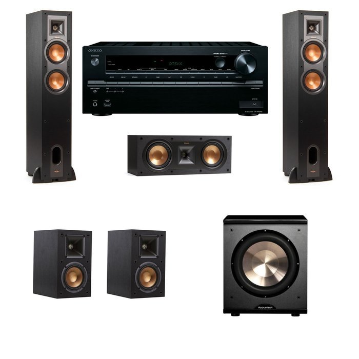 Klipsch R-28F Floorstanding Speakers 5.1 PL-200 Onkyo TX-NR646