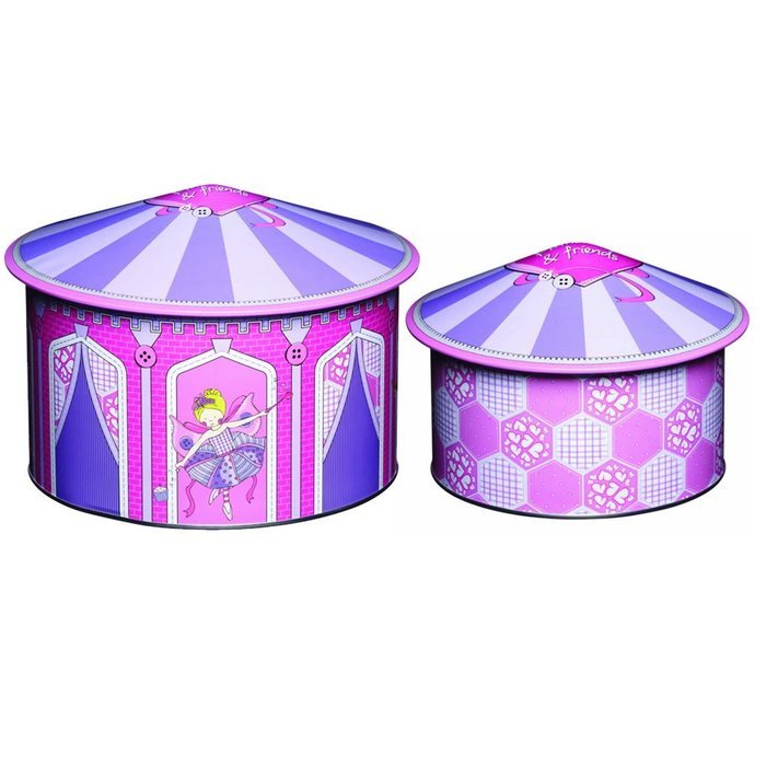 13.5cm & 18.5cm Miniamo 'fluttercup' Set Of 2 Cake Treat Tins
