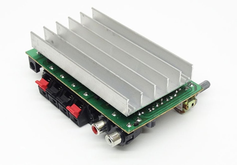 Qianson DC 12V 15W+15W Peak 30W x2 Dual Channel Stereo Audio Power Amplifier Volume / Treble / Bass Adjustable... N5