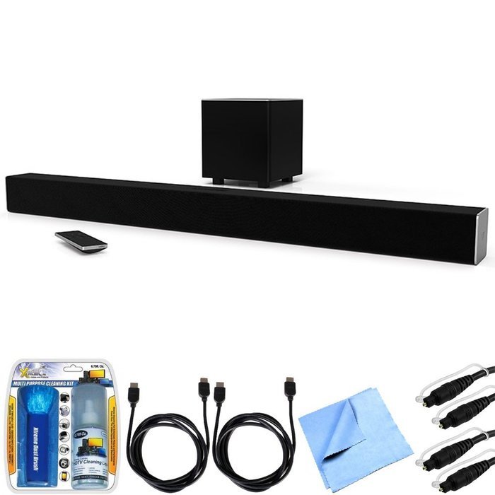 Vizio SB3821-D6 SmartCast 38" 2.1 Sound Bar System w/ Essential Accessory Bundle includes Sound Bar, 2 x 6' Optical...