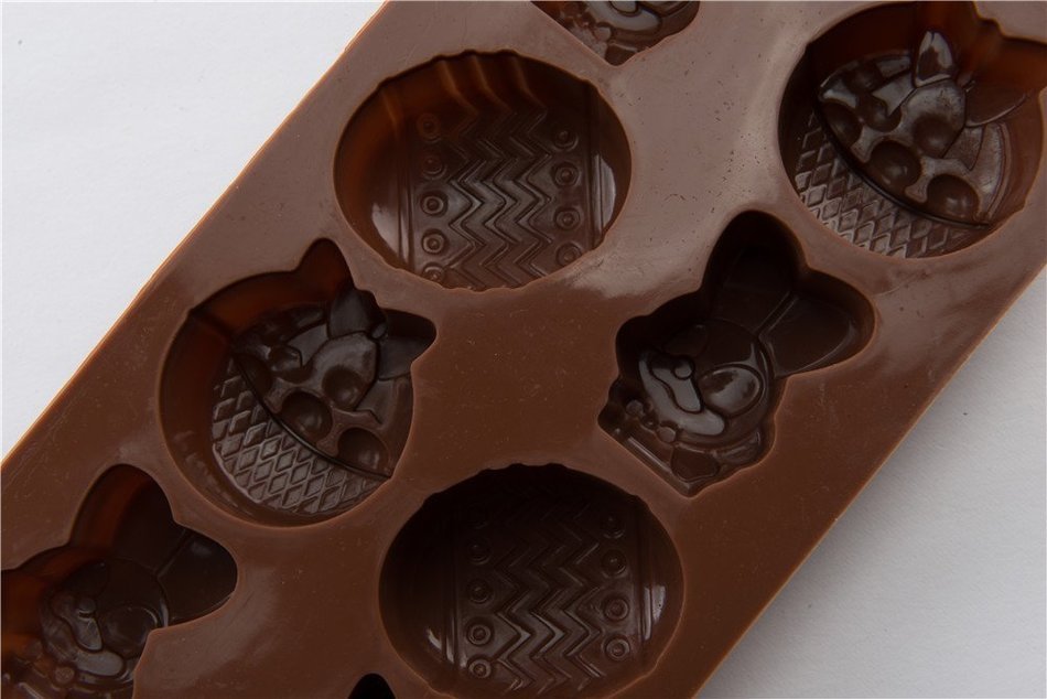 8 Cavity Lucky Rabbit Egg Cake Mold Food Grade Baking Mold Blanket N5