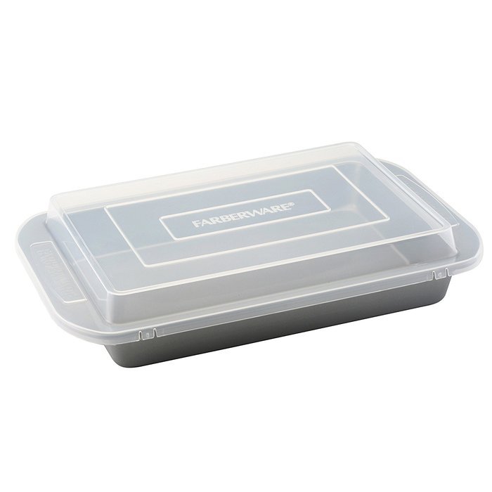 Farberware Nonstick Bakeware 9-Inch x 13-Inch Rectangular Cake Pan, Gray N8
