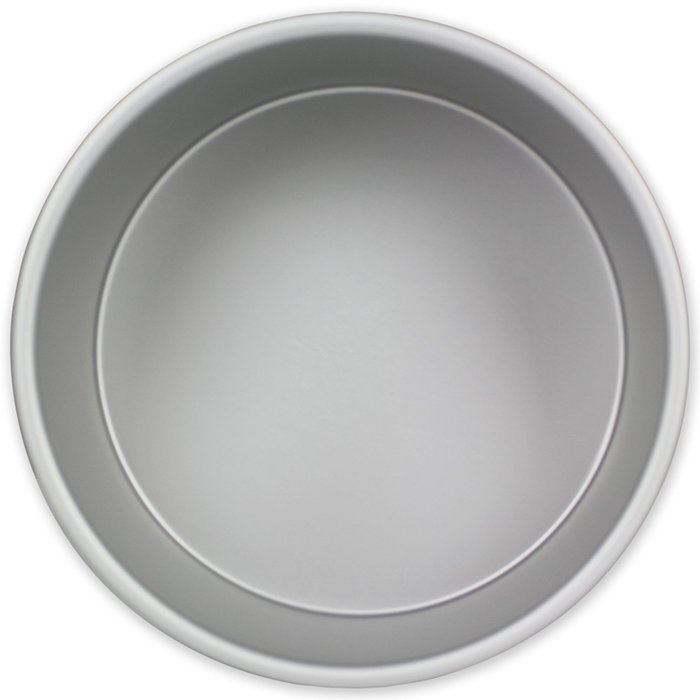 PME RND084 Round Seamless Professional Aluminum Baking Pan, 8" x 4", Silver N2