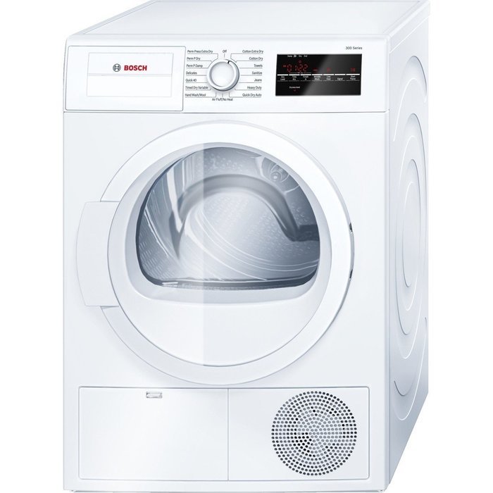 Bosch WTG86400UC 300 Series 24" Compact Electric Condensation Dryer with 4 cu. in White