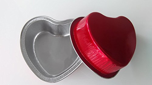 KEISEN 3 2/5" mini cordate Disposable Aluminum Foil Cups 100ml for Muffin Cupcake Baking Bake Utility Ramekin... N3