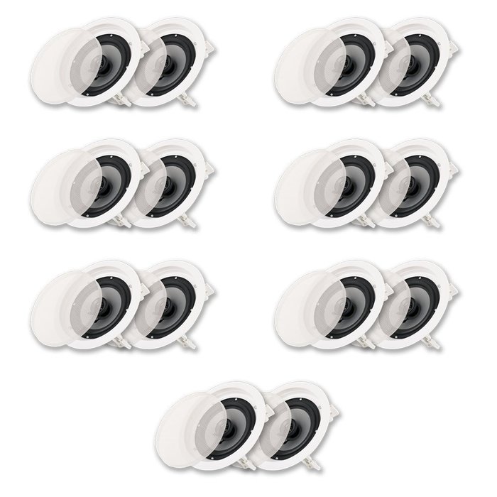 Acoustic Audio CS-IC62 In Ceiling 6.5" Speaker 7 Pair Pack 2 Way Home 3500W CS-IC62-7PR