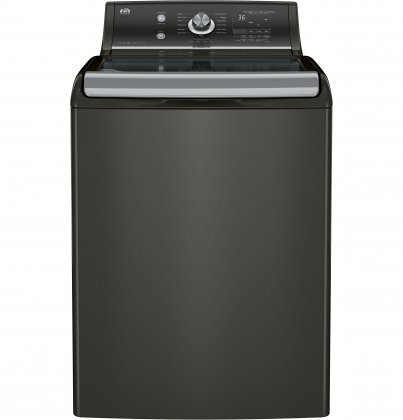 GE Metallic Carbon Top Load Laundry Pair with GTW810SPJMC 28" Washer and GTD81ESPJMC 28" Electric Dryer N3
