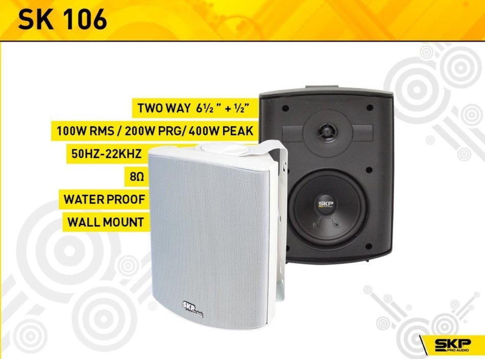 SKP PRO AUDIO SK-106 Black Compact Loudspeakers N2