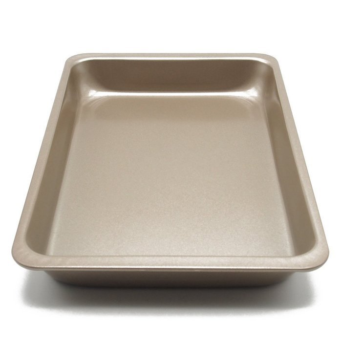 Wenwins non stick rectangular cake pan 12 inch golden N4