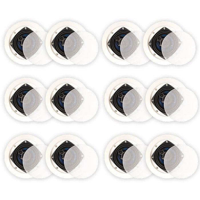 Blue Octave RC43 In Ceiling Speakers 3 Way Home 2640 Watts New 6 Pair Pack RC43-6PR