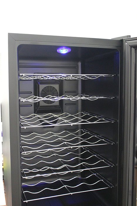 HOMEIMAGE Thermo Electric Wine Cooler w/ Tinted Glass Door 28 Bottles - HI-28T