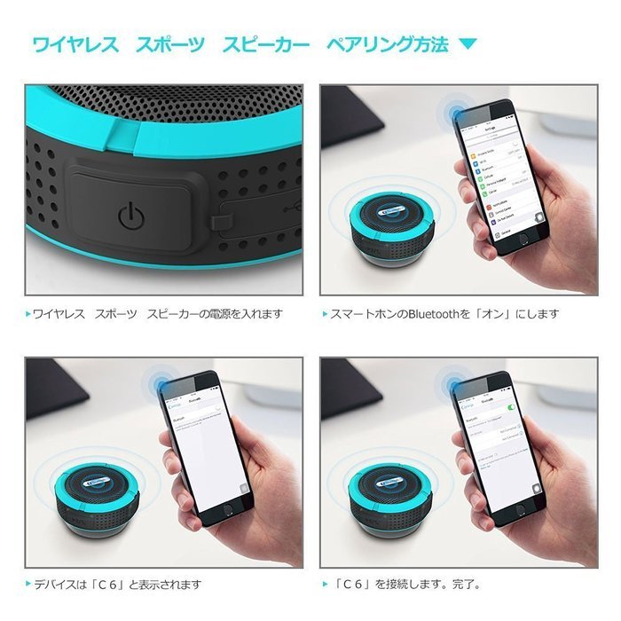 Ruichenxi Bluetooth speakers, outdoor wireless Bluetooth speakers and built-in microphone