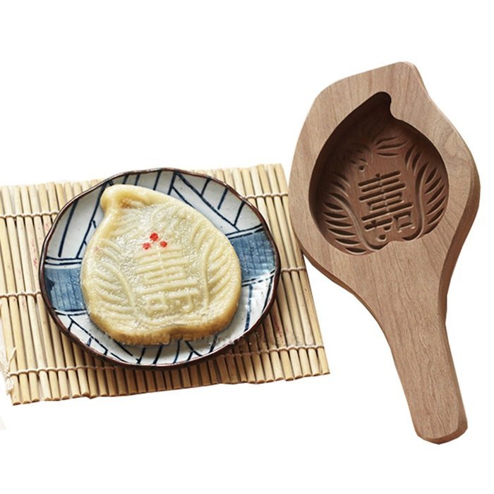 D-Sun Wooden Wooden Baking Mold for Fish Peach Lotus (Lotus) N8