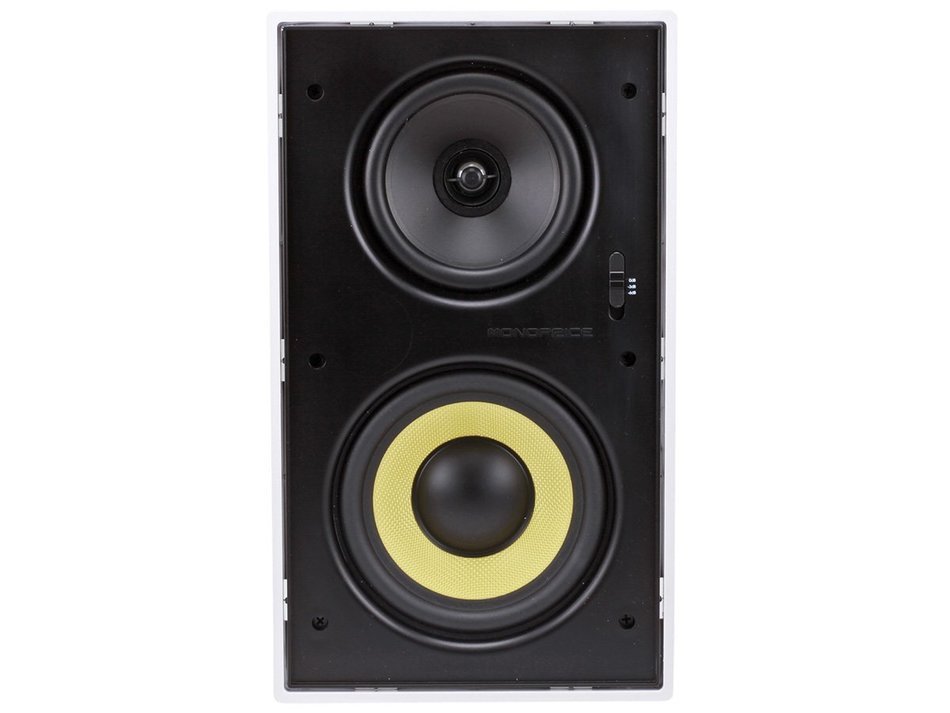 Monoprice 107604 Dual Woofer Micro Flange In-Wall Speakers (Pair) N6