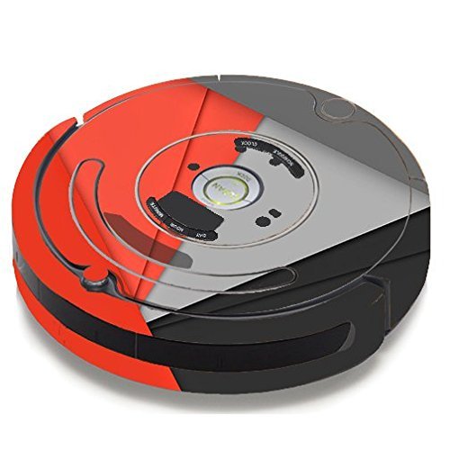 Skin Decal Vinyl Wrap For IRobot Roomba 650 655 Vacuum / Orange And Grey