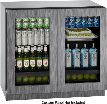 U-Line U3036RRGLINT00B 6.9 cu. ft. Capacity 36" Modular 3000 Series Freestanding or Built In Full Size Beverage... N3
