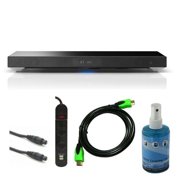 Sony TV Sound System with Built-in Subwoofer Plus Hook-Up Bundle - HT-XT1. Bundle Includes 3 Outlet Surge with... N4