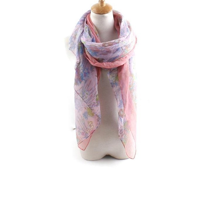 Banggood Womens Bohemian Retro Style nice Pattern Long Beach Shawl Scarf N3