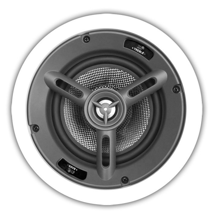 OSD Audio ICE650 6.5-inch Kevlar Woofer 150-Watt In-Ceiling Speaker with Bass and Treble Swtich, Pair N7