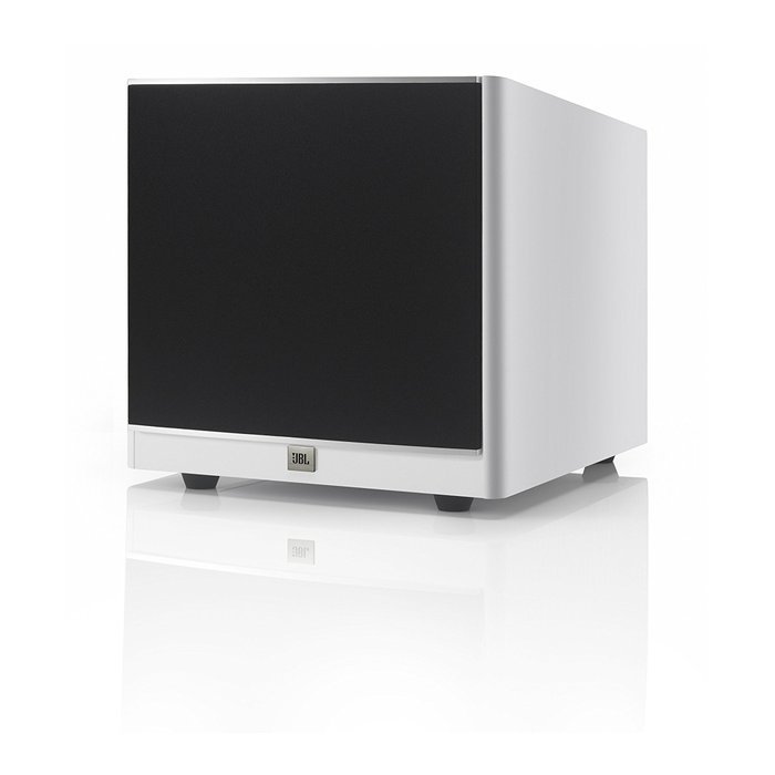 JBL Sub 100 White 10-Inch Powered Subwoofer with High-Efficiency Class D Amplifier (White) N6