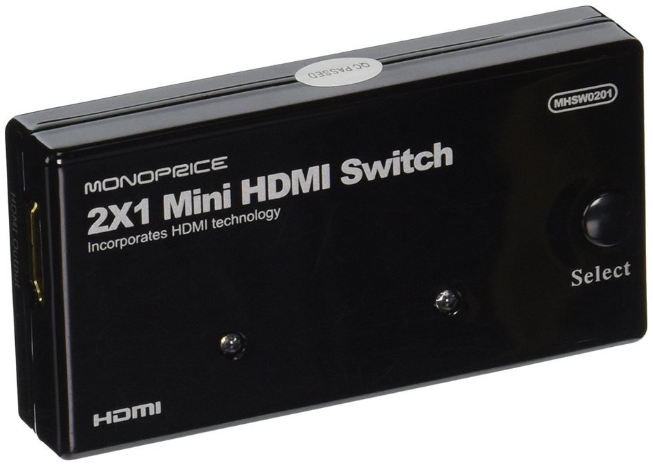 Monoprice 108150 Mini HDMI Switch with Optional Power Output